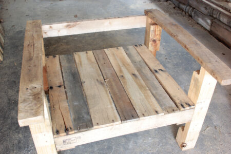 wooden chair with no back